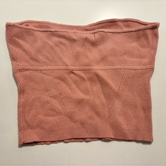 WEWOREWHAT Ribbed Tube Top in Canvas - Picture 4 of 7